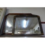 An Edward VII mahogany and gilt framed mirror and another mirror