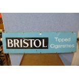 A Bristo Tipped Cigarettes enamelled advertising sign
