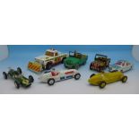 Seven model vehicles:- Dinky Toys, Corgi Toys and Matchbox, (4+2+1),