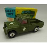 A Corgi Toys 357 Land Rover Weapons Carrier, a/f, boxed,