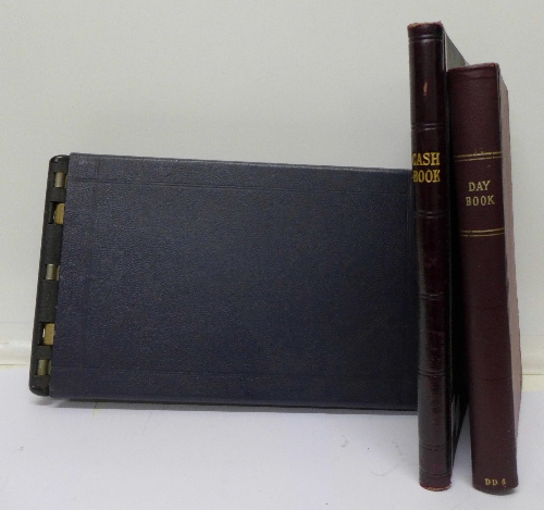 Two mid 20th Century accounts books and a log book - Image 2 of 2