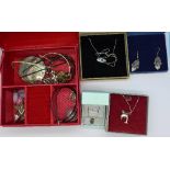 Silver jewellery and costume jewellery