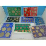 Twenty-two UK coin sets