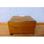 An early 20th Century three melody walnut musical box