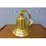 A brass ship's bell, R.A. Colby Cubbin No.3, Ex Bana Island Life Boat O.N.