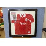 A 1996/97 signed Liverpool FC shirt,