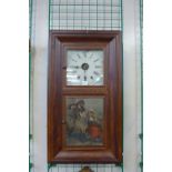 A 19th Century American New Haven 8-day simulated rosewood wall clock