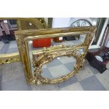 Three gilt framed mirrors