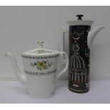 A Portmeirion Magic City coffee pot and a Minton Avignon teapot