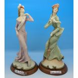 Two Capodimonte figures, by Merli, 22.