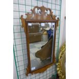 A George II style burr walnut framed mirror