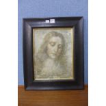 A Leonardo de Vinci print, Head of Christ,