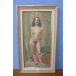 Bess Defries Brady, female nude portrait, oil on canvas,