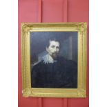 English School, portrait of a 16th Century nobleman, oil on canvas laid on panel, framed