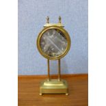 A brass gravity clock