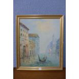 A Venetian scene, oil on panel,