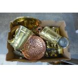 Assorted brassware