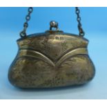 A silver purse, Birmingham 1919,