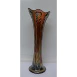 A Carnival glass vase,