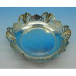 A pierced silver dish,