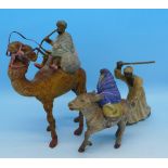 Two cold painted lead Arabic toy figures