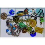 A collection of Murano glass jewellery,