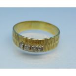 An 18ct gold and diamond ring, 3.
