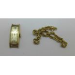 A 9ct gold bracelet, 1.