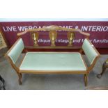 An Edward VII mahogany and marquetry inlaid salon settee