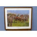 A Sir Alfred Munnings print, At Hethsett Races,