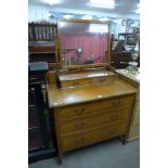 An Edward VII inlaid mahogany dressing chest