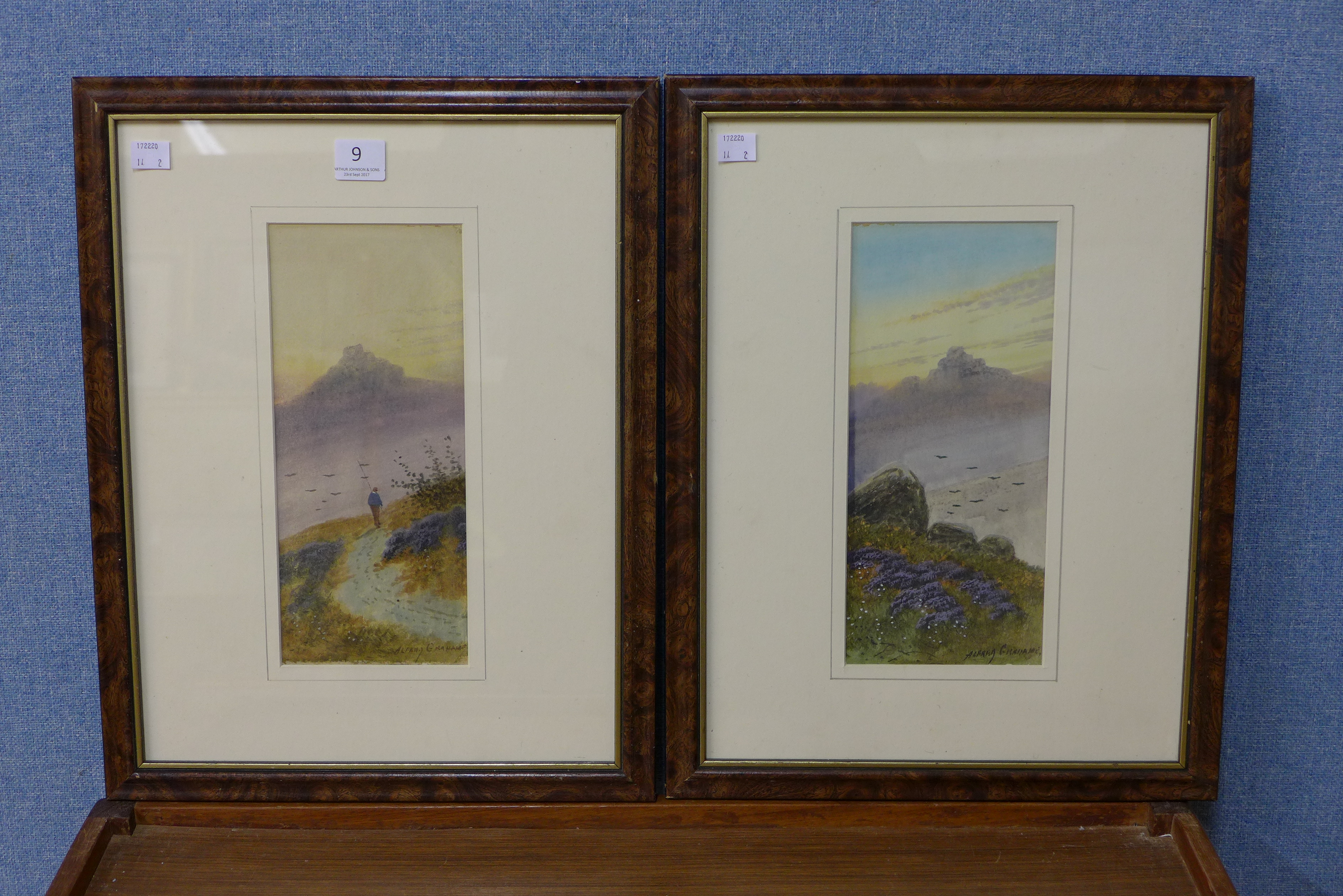 Alfred Grahame, pair of Dartmoor landscapes,