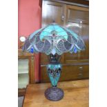 A Tiffany style table lamp