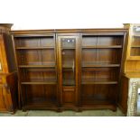 An oak library bookcase