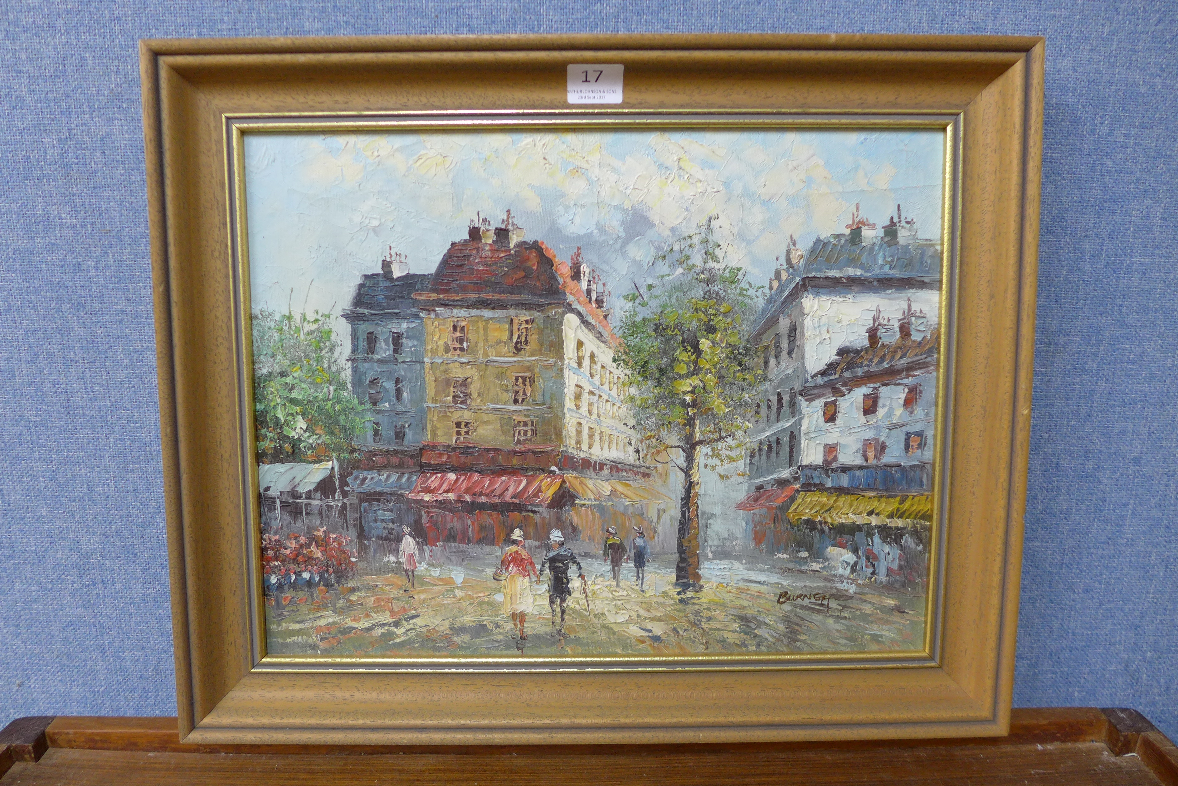 A Parisian scene, oil on canvas,