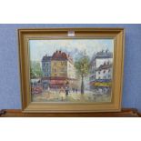 A Parisian scene, oil on canvas,