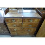 A George II inlaid mahogany chest of drawers