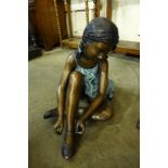 A French style bronze figure of a ballerina