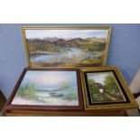 Three oil paintings,