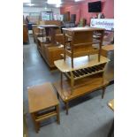 Two teak coffee tables and two teak nests of tables