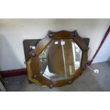 Two oak mirrors and a gilt framed mirror