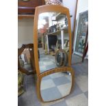 Two teak mirrors