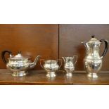 A four piece plated tea service by Garrard & Co. Ltd.