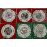 Six Royal Doulton Christmas plates 1977 to 1982
