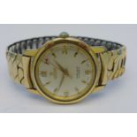 A gold plated Roamer Super-Shock 17 jewel manual wind Swiss made wristwatch with Excalibur 12ct