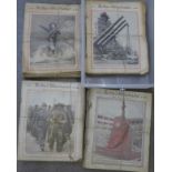The War Illustrated, four volumes, different numbers, 1941 to 1944,
