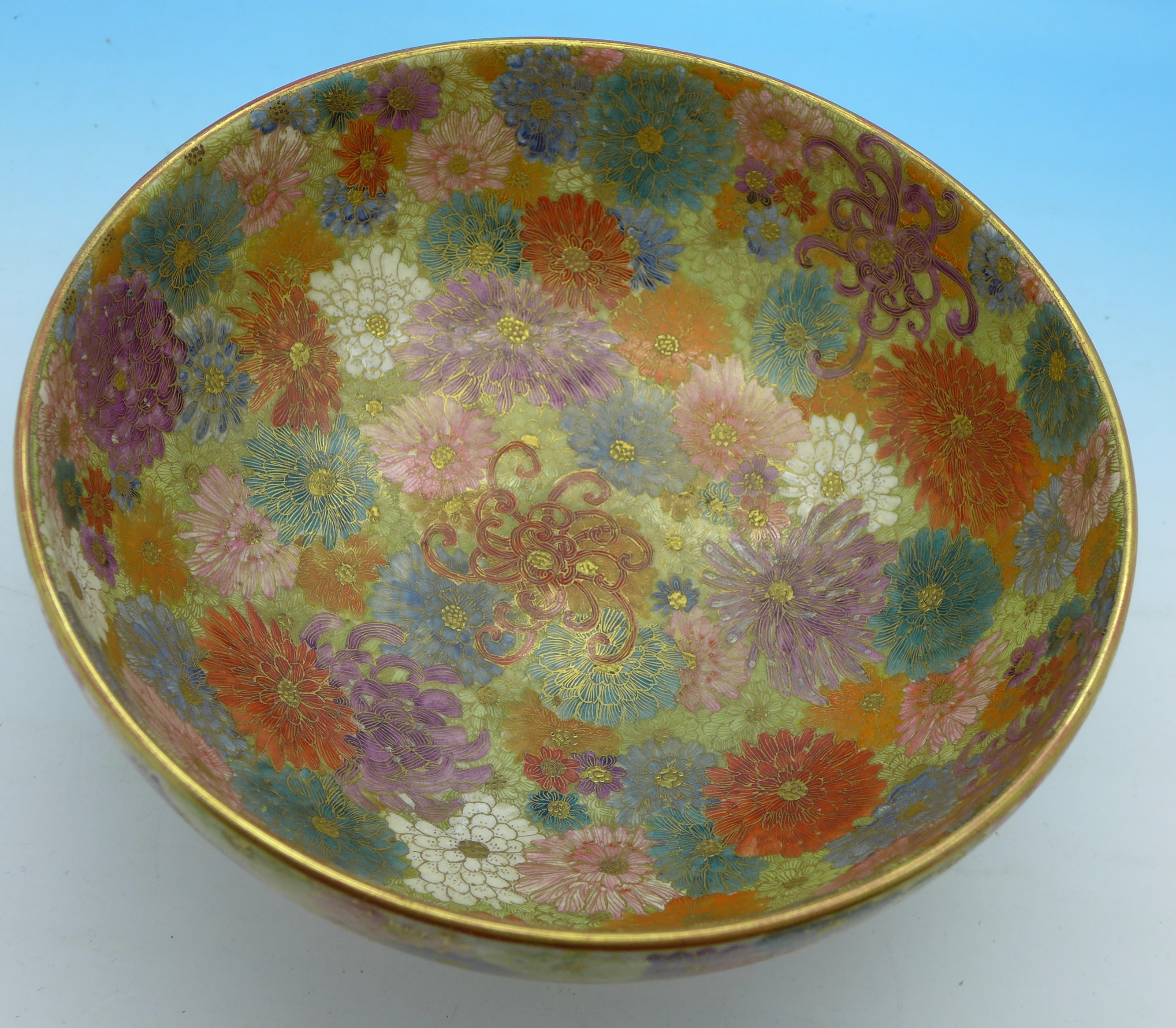 A Japanese Meiji bowl, very small crack to rim, - Image 2 of 3