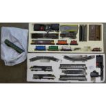 Two Hornby Railways sets, Intercity 125 and Midnight Freight, track, etc.