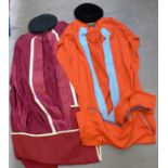 Two sets of Scholastic robes with hats