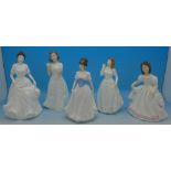 Five Royal Doulton Collectors Club figures, Amanda, Joy, Harmony,